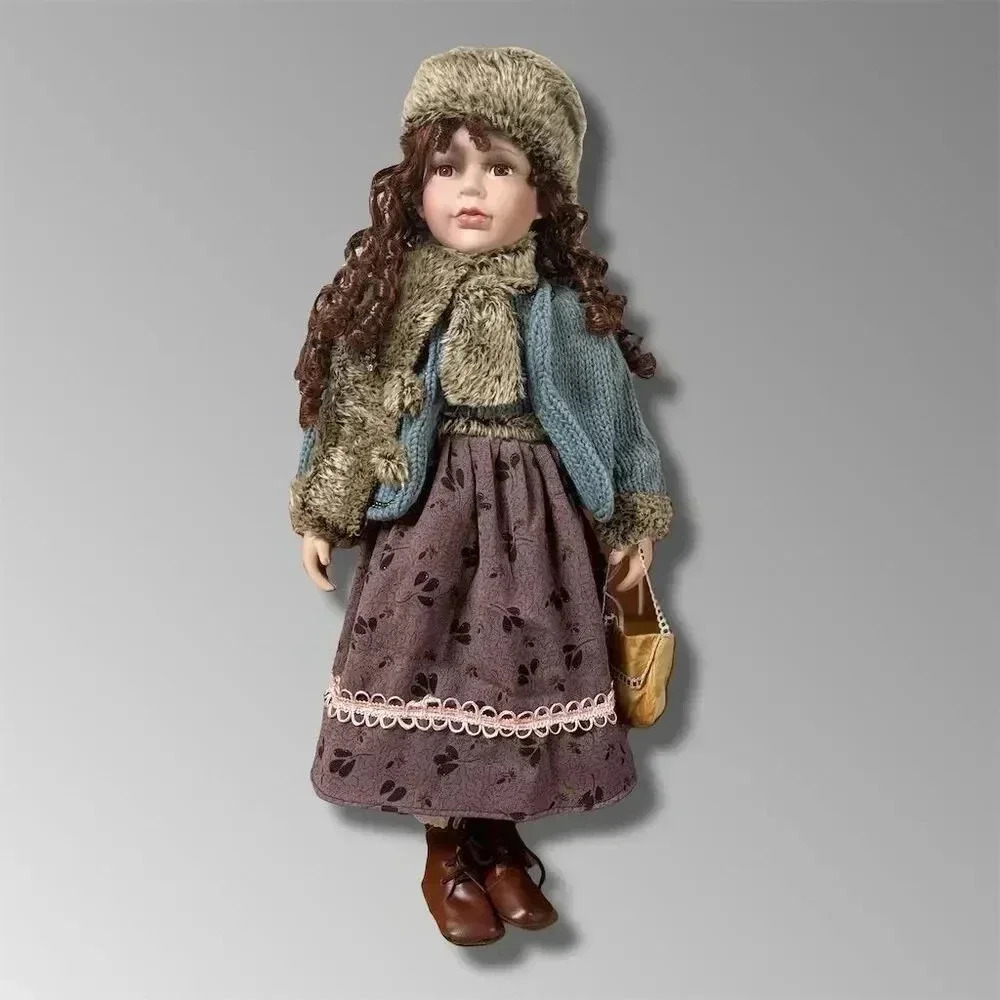 Ashley Belle Kamryn 25" Porcelain Doll Brown Hair & Eyes w/ Box